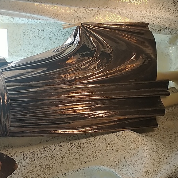 Zara Dresses Zara Metallic Bronze Midi Poshmark